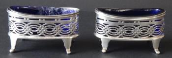 Oval Silver Salt & Pepper Containers - Williams 